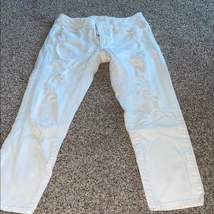 white ripped jeans